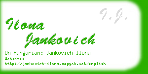 ilona jankovich business card